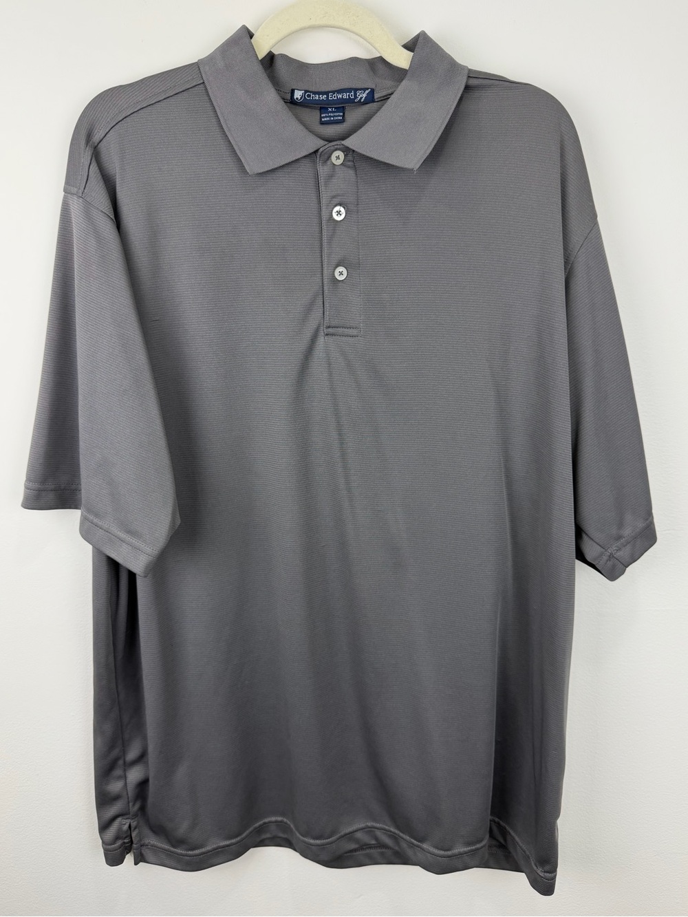 Chase Edward Golf Men’s XL Gray Performance Polo Shirt Golfcore